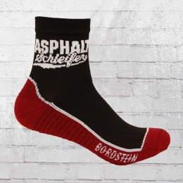 Bordstein Socks With Function Asphaltschleifer black red 