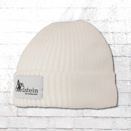 Bordstein Knitted Hat Short Label Beanie white 
