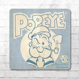 Logoshirt Coaster Popeye Portrait light blue 