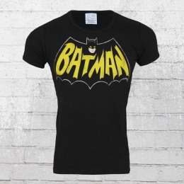 Logoshirt T-Shirt Mnner Batman Bat Logo schwarz gelb 