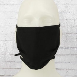 Allbag Baumwoll Maske mit Vliess Mund-Nasen-Schutz Gesichtsmaske schwarz 