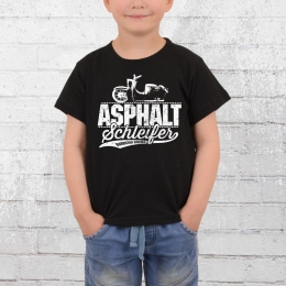 Bordstein T-Shirt Kinder Asphaltschleifer schwarz 134-146