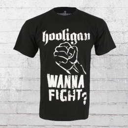 Hooligan Streetwear T-Shirt Men Fist black XL