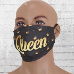 Viper Stoff Maske Queen schwarz gold 