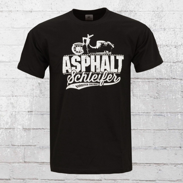 Bordstein Mens T-Shirt Asphaltschleifer black S