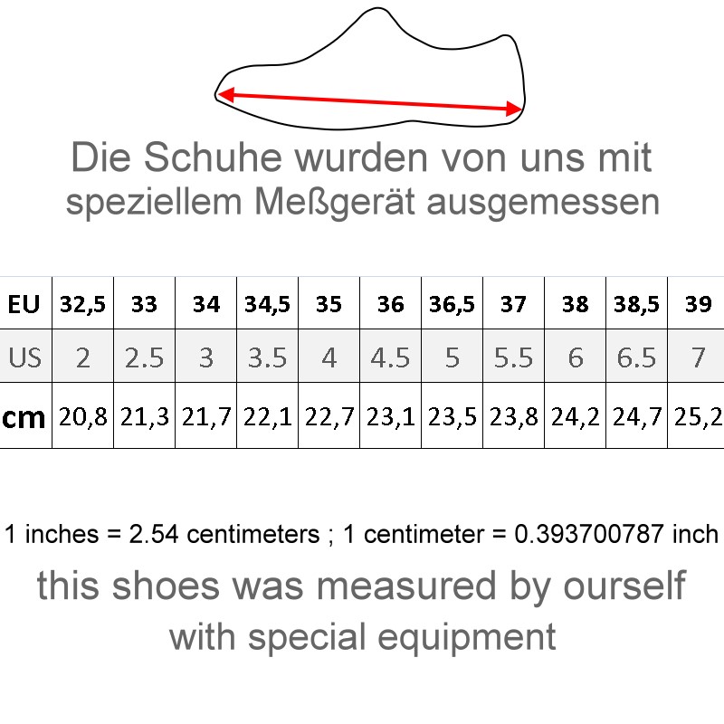 vans shoe size chart cm